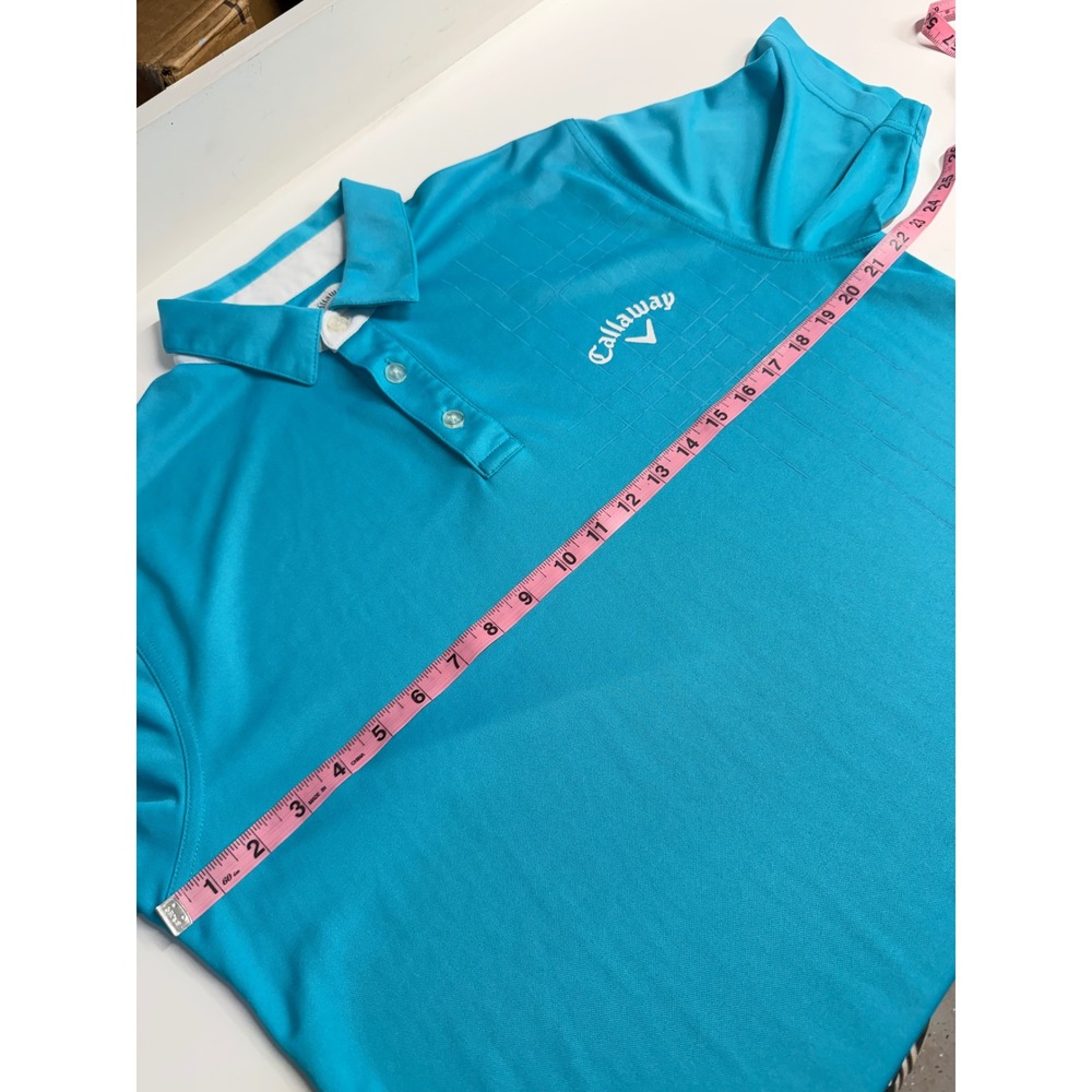 Flawed Callaway Mens Grid Pattern Performance Golf Polo Shirt Size Large - Picture 11 of 14